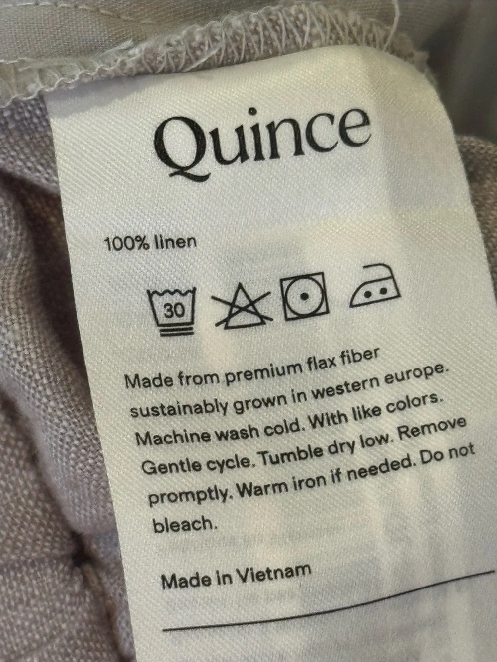 NWT Quince Cropped 100% European Linen Pants in Light Beige Size 3X